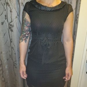 Black and white polka dot dress